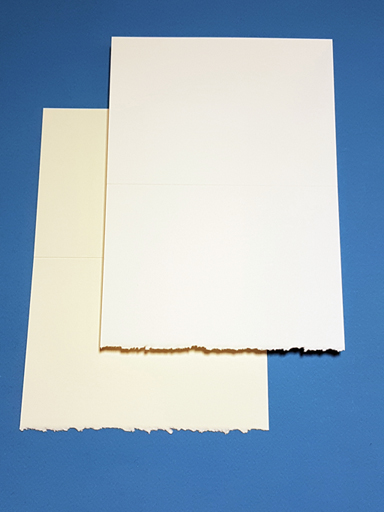 Ecru Deckle Edge Card - A7 LCI Smooth 100C